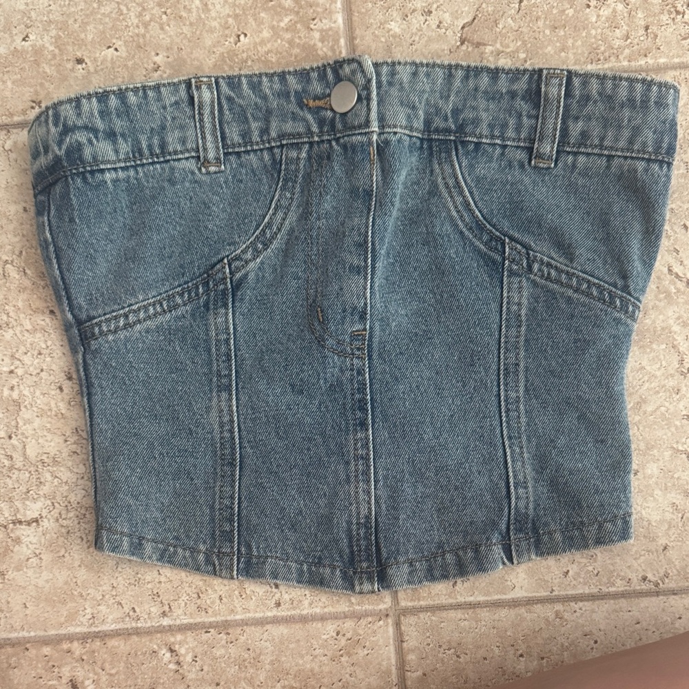 Denim Blue Women's Crop Top
